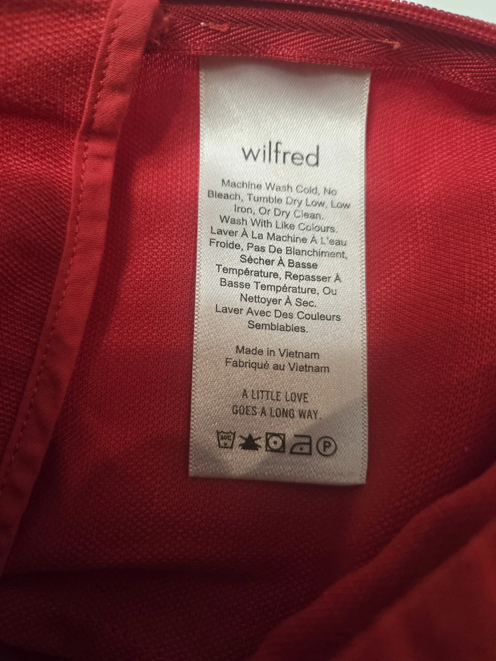 Wilfred Red Wide-Leg Crop Jumpsuit with Wrap Top Size 2
